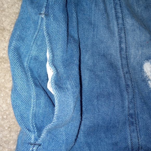 4/$15 Tinsel Jean Jacket Women's Small 3/4 Length Sleeve Fall Button Up Pockets - Picture 8 of 8